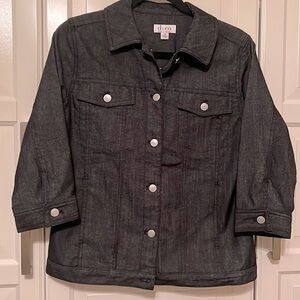 Denim&Co jean jacket, dark wash, size XS
